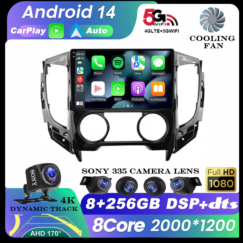 Android 14 Car Auto Radio Multimedia Video Player For Mitsubishi Pajero Sport 3 L200 2015-2019 WIFI+4G BT GPS Navigation Carplay
Android 14 Car Auto Radio Multimedia Video Player For Mitsubishi Pajero Sport 3 L200 2015-2019 WIFI+4G BT GPS Navigation Carplay