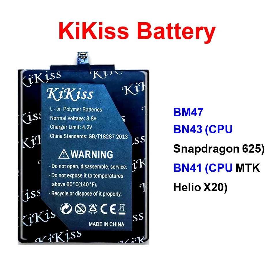 Battery BN43 Cpu Snapdragon 625 BM47 BN41 Mtk Helio X20 5000-5450Mah For Xiaomi Redmi 3S 3X 3 4X 3G+32G4 Note 4 Pro 4G
Battery BN43 Cpu Snapdragon 625 BM47 BN41 Mtk Helio X20 5000-5450Mah For Xiaomi Redmi 3S 3X 3 4X 3G+32G4 Note 4 Pro 4G