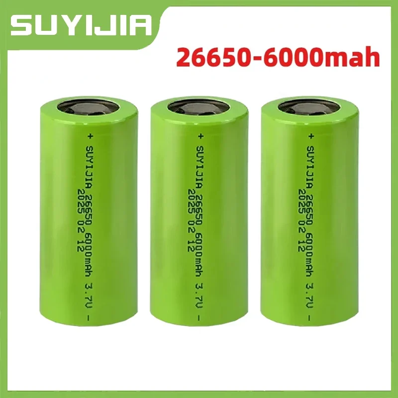 New 26650 6000mAh 3.7V rechargeable lithium-ion battery for electric toys, power tools, medical equipment, beauty instruments
New 26650 6000mAh 3.7V rechargeable lithium-ion battery for electric toys, power tools, medical equipment, beauty instruments