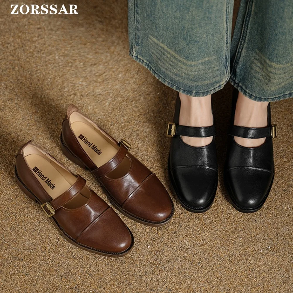 Women Mary Jane Shoes 2025 Spring Autumn Natural Genuine Leather Vintage Women Shoes Round Toe Ballet Flat Casual Shoes Women
Women Mary Jane Shoes 2025 Spring Autumn Natural Genuine Leather Vintage Women Shoes Round Toe Ballet Flat Casual Shoes Women