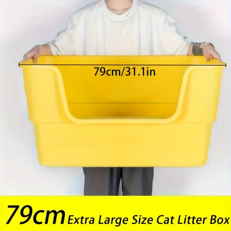 31-inch Extra-Large Foldable and Detachable Litter Box with Plastic Scoop—Easy To Clean and Suitable for Multiple Cats
31-inch Extra-Large Foldable and Detachable Litter Box with Plastic Scoop—Easy To Clean and Suitable for Multiple Cats