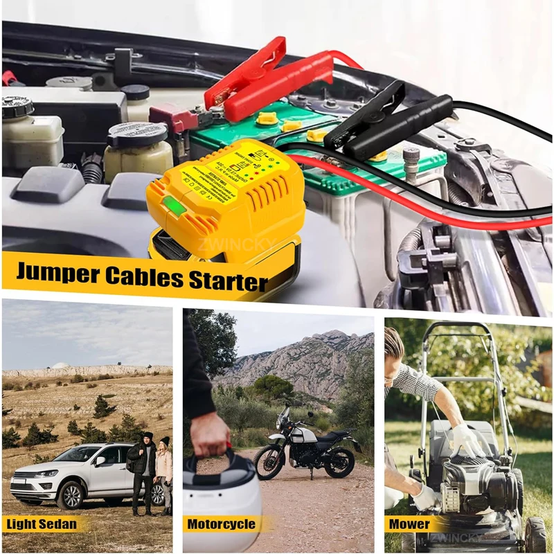Car Jump Starters Adapter Compatible for Dewalt 18V 20V Li-ion Battery with 11AWG Jump kit Cable Portable Jump Car Starter
Car Jump Starters Adapter Compatible for Dewalt 18V 20V Li-ion Battery with 11AWG Jump kit Cable Portable Jump Car Starter