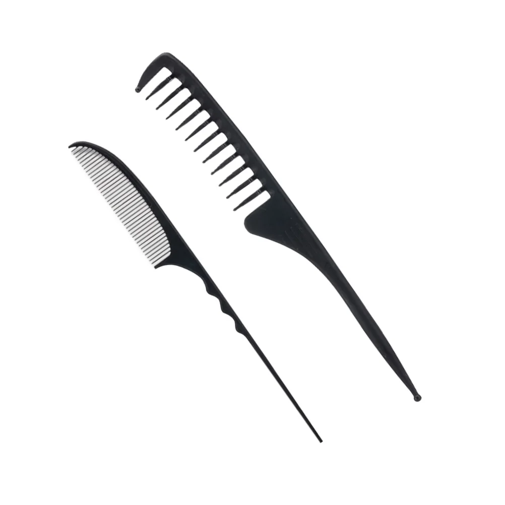 2pcs Carbon Fiber Salon Comb Heat Resistant Anti Static Hair Brush Styling Perm Sectioning Fine Rough Teeth Curve Design Comfort
2pcs Carbon Fiber Salon Comb Heat Resistant Anti Static Hair Brush Styling Perm Sectioning Fine Rough Teeth Curve Design Comfort