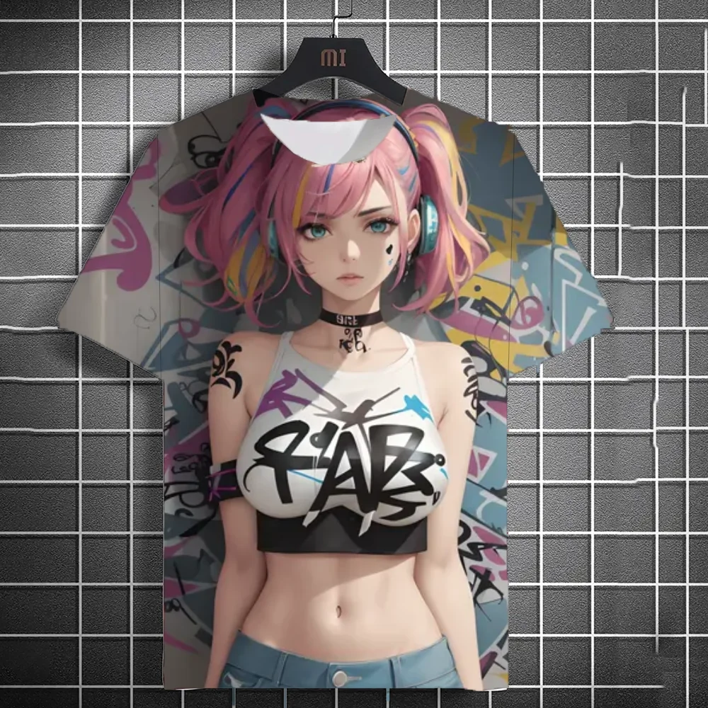 Graffiti Style Anime Girl Pattern 3D Print T-Shirts Men Women Short Sleeve Tees Street Personality Tops Oversized Men's Clothing
Graffiti Style Anime Girl Pattern 3D Print T-Shirts Men Women Short Sleeve Tees Street Personality Tops Oversized Men's Clothing