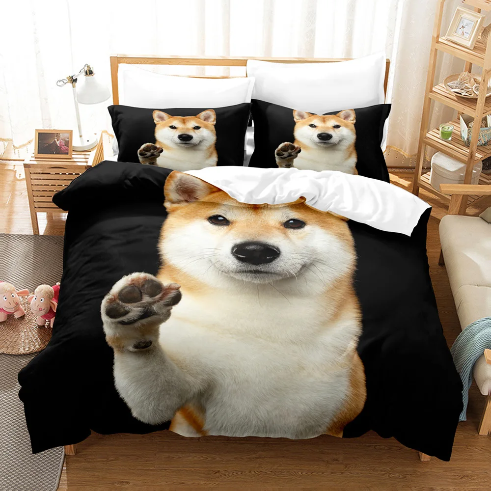 Cute Lovely Puppy Bedding Set 3D Printed Skin-Friendly Breathable King Queen Twin Size Duvet Cover Set Luxury Bedroom Decoration
Cute Lovely Puppy Bedding Set 3D Printed Skin-Friendly Breathable King Queen Twin Size Duvet Cover Set Luxury Bedroom Decoration