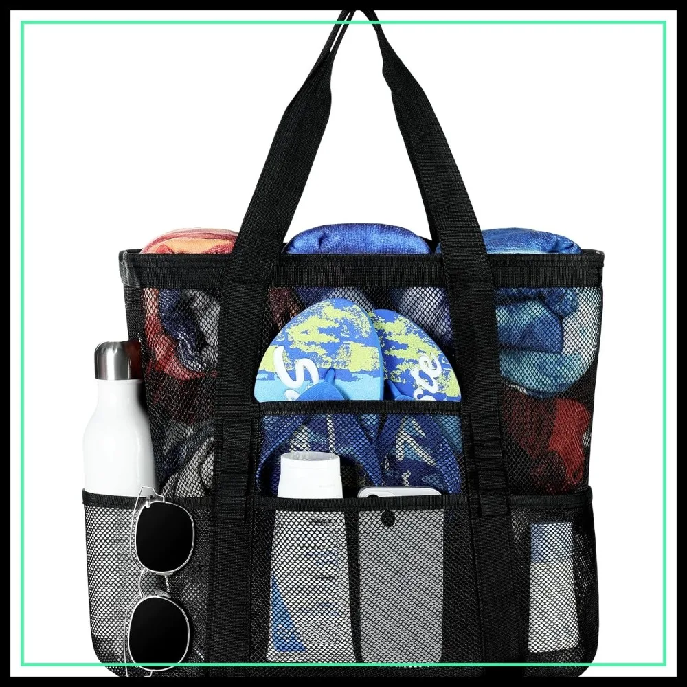 Large Mesh Beach Bag - Multi Functional Tote with Pockets for Family Travel/Vacation
Large Mesh Beach Bag - Multi Functional Tote with Pockets for Family Travel/Vacation