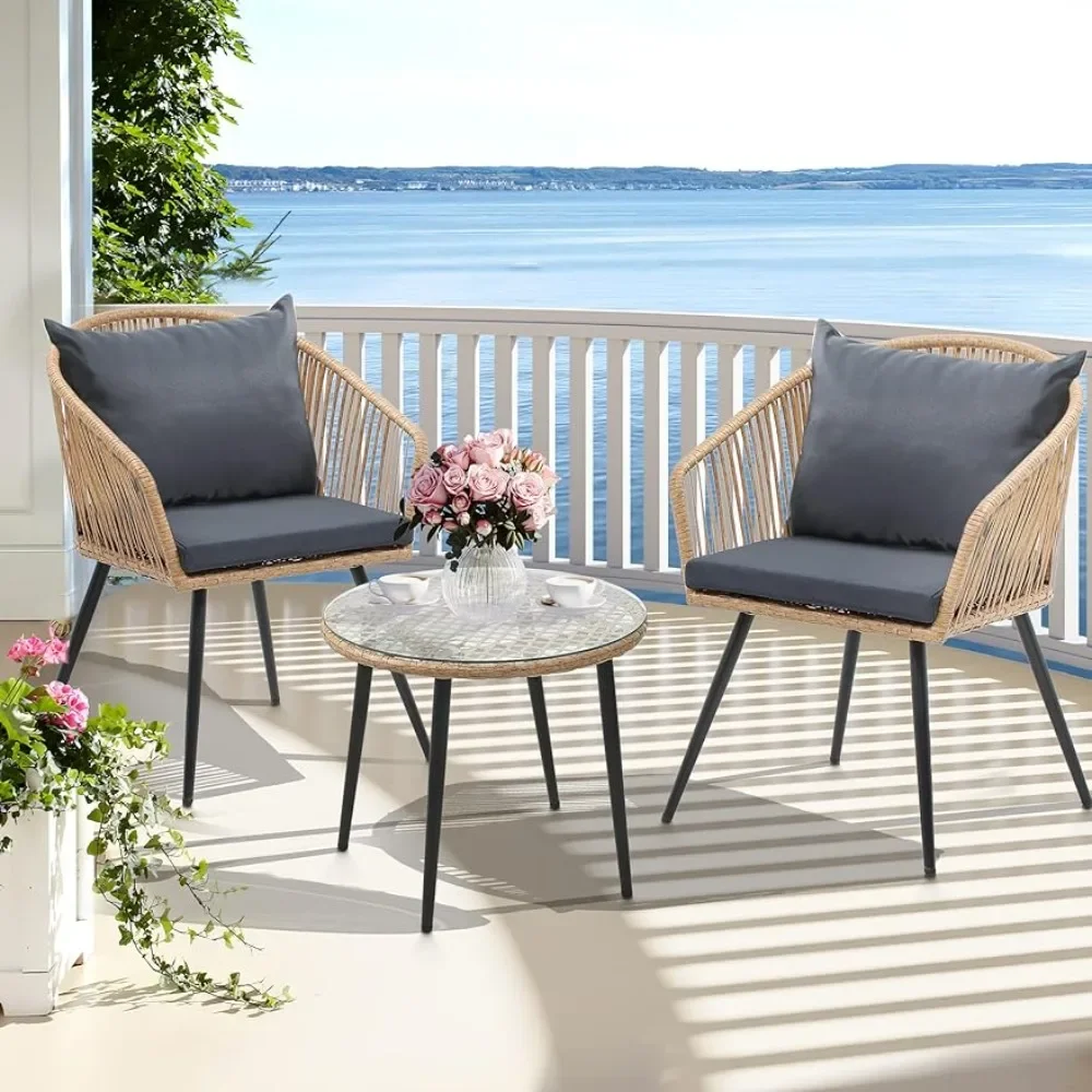 Backrest Chair Folding 3-Piece Outdoor Patio Furniture Wicker Bistro Set Balcony and Deck With Soft Cushions Yellow Rattan
Backrest Chair Folding 3-Piece Outdoor Patio Furniture Wicker Bistro Set Balcony and Deck With Soft Cushions Yellow Rattan