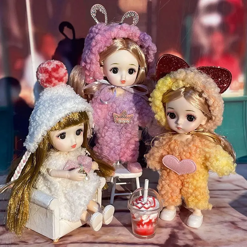 1/12 BJd Doll Mini 16cm 13 Movable Joint Girl Baby 3D Big Eyes Fashion Doll Beautiful DIY Toy Doll with Clothes Dress Up Gift
1/12 BJd Doll Mini 16cm 13 Movable Joint Girl Baby 3D Big Eyes Fashion Doll Beautiful DIY Toy Doll with Clothes Dress Up Gift