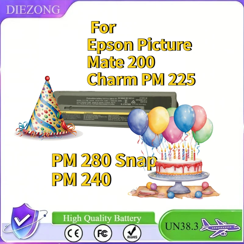 New Upgrade 2026 Version C12C831082 1450mAh For Epson Picture Mate 200 Charm PM 225 Flash PM 280 Snap PM 240 Replacement Battery
New Upgrade 2026 Version C12C831082 1450mAh For Epson Picture Mate 200 Charm PM 225 Flash PM 280 Snap PM 240 Replacement Battery