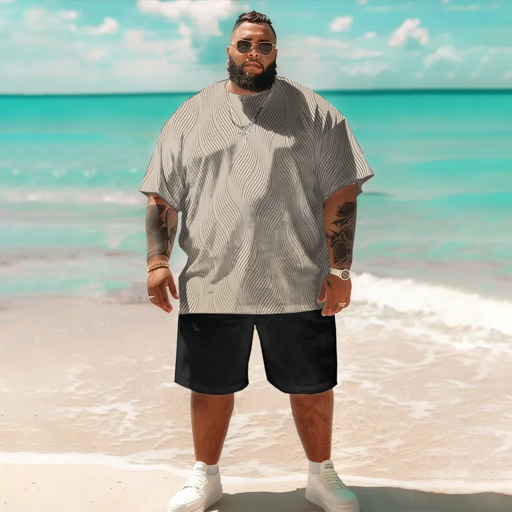 Мужской комплект с короткими рукавами больших размеров S-9xl: Textured Chic — 2 предмета большого и высокого кроя, мягкая дышащая ткань, гладкое вафельное переплетение,
Мужской комплект с короткими рукавами больших размеров S-9xl: Textured Chic — 2 предмета большого и высокого кроя, мягкая дышащая ткань, гладкое вафельное переплетение,