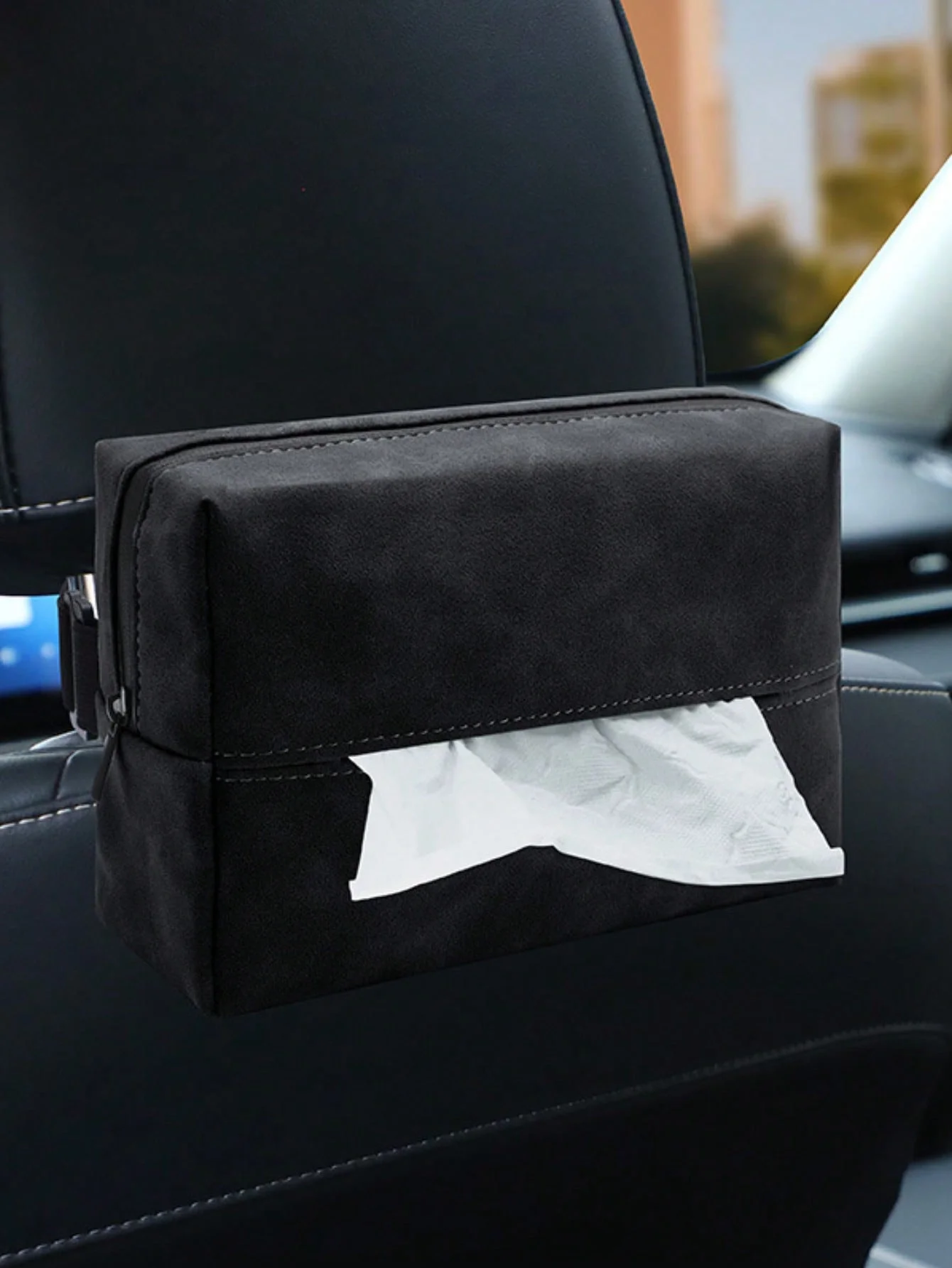 Car Tissue Box – Suede Leather Hanging Holder with Adjustable Strap & Quick-Release Buckle, Fits Headrest, Armrest, Sun Visor, U
Car Tissue Box – Suede Leather Hanging Holder with Adjustable Strap & Quick-Release Buckle, Fits Headrest, Armrest, Sun Visor, U