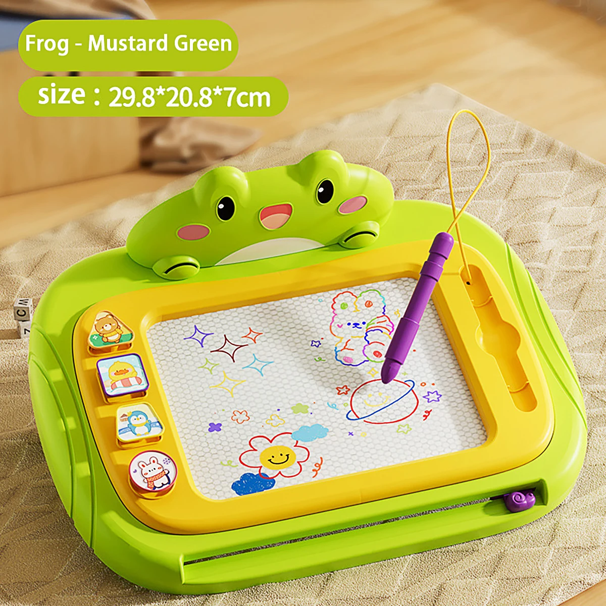 Cute frog-shaped children's magnetic drawing board and table, 0-3 years old early education toys | Colorful graffiti painting
Cute frog-shaped children's magnetic drawing board and table, 0-3 years old early education toys | Colorful graffiti painting