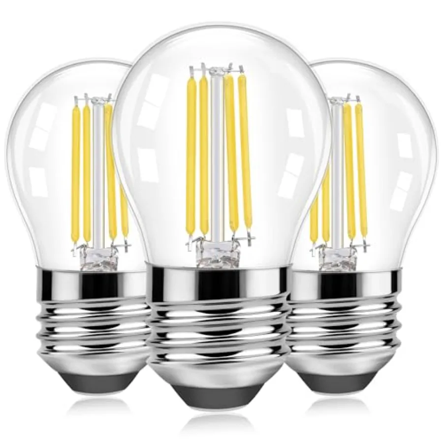 E26 Light Bulb G45 LED Edison Filament Globe Bulbs 120V 6W 60 Watt Equivalent,4000K Clear Glass Small Globe Refrigerator Bulb,
E26 Light Bulb G45 LED Edison Filament Globe Bulbs 120V 6W 60 Watt Equivalent,4000K Clear Glass Small Globe Refrigerator Bulb,