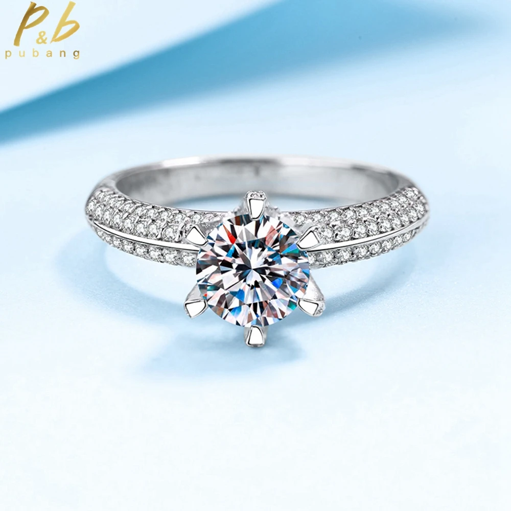 PuBang Fine Jewelry Solid 925 Sterling Silver Luxury Moissanite Diamond Ring for Women Engagement Anniversary Gift Free Shipping
PuBang Fine Jewelry Solid 925 Sterling Silver Luxury Moissanite Diamond Ring for Women Engagement Anniversary Gift Free Shipping
