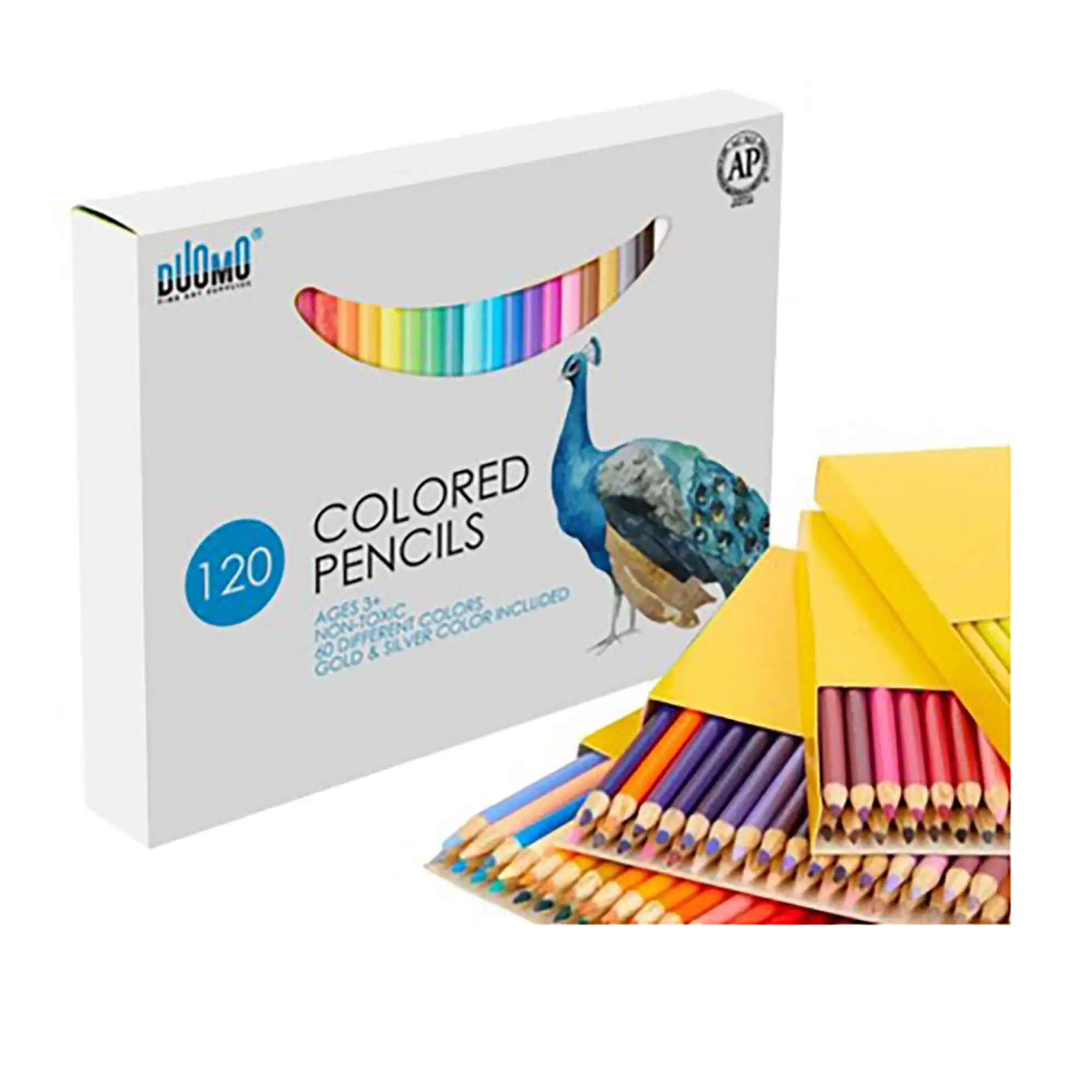 Duomo Fine Arts: Premium Colored Pencils, 2 Sets of 60 Unique Colors (120 Pieces)
Duomo Fine Arts: Premium Colored Pencils, 2 Sets of 60 Unique Colors (120 Pieces)