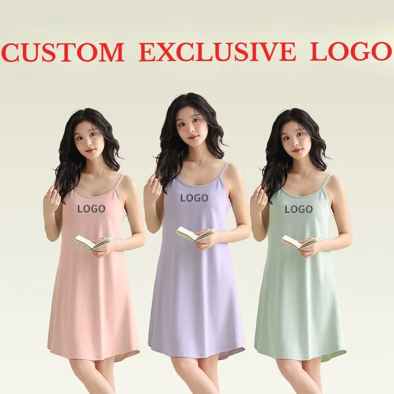 25 Pure Cotton Summer Women's Sexy Soft Casual Nightgown Robe Sleeveless Spaghetti Strap Chest Pad Dress Home Wear Outside
25 Pure Cotton Summer Women's Sexy Soft Casual Nightgown Robe Sleeveless Spaghetti Strap Chest Pad Dress Home Wear Outside