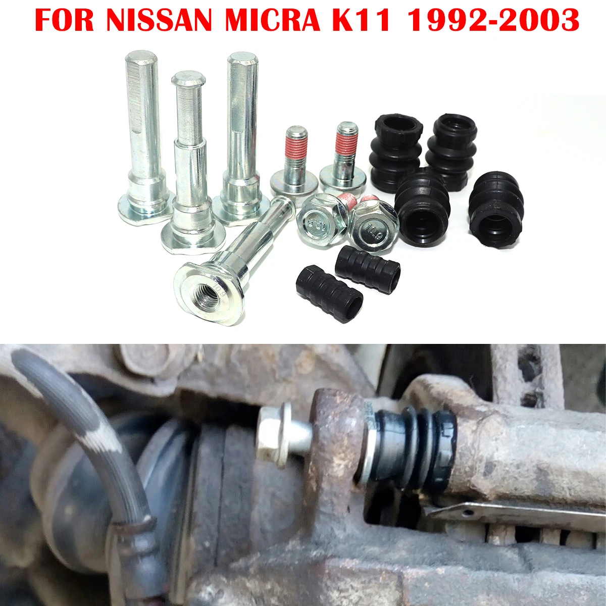 Front Left Right Brake Caliper Cylinder Slider Guide Pin For Disc Housing Bolts Rubber Bushing Boot Seal FOR NISSAN MICRA K11
Front Left Right Brake Caliper Cylinder Slider Guide Pin For Disc Housing Bolts Rubber Bushing Boot Seal FOR NISSAN MICRA K11