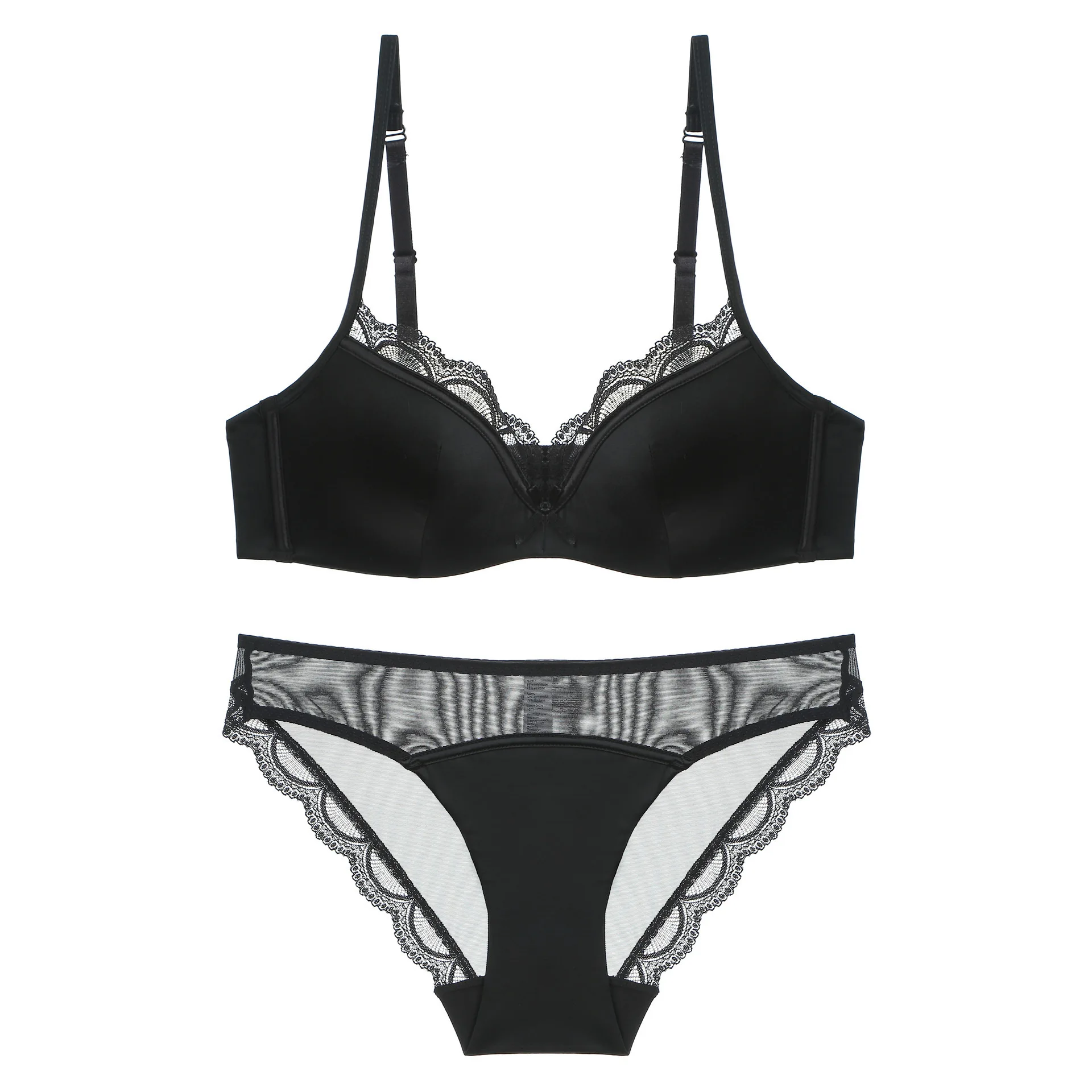 New Summer Women's Sexy Thin Smooth Lace Bra Set Large Chest Appears Small Breathable Underwear Comfortable Polyester Panty
New Summer Women's Sexy Thin Smooth Lace Bra Set Large Chest Appears Small Breathable Underwear Comfortable Polyester Panty