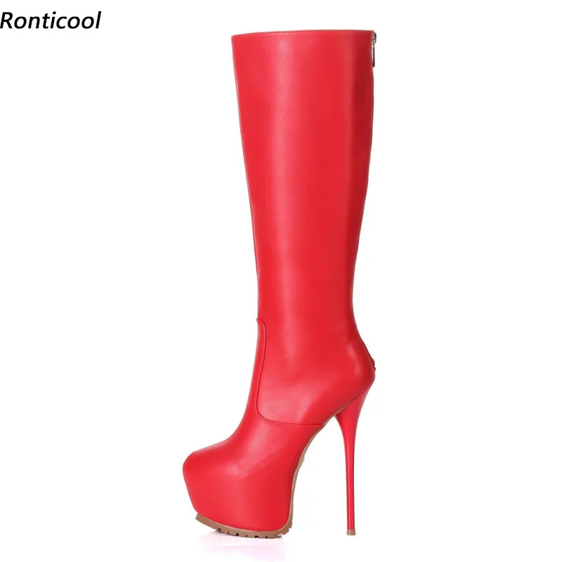 Ronticool Handmade Women Winter Knee Boots Sexy Stiletto Heel Round Toe Blue Red Pink Night Club Shoes Ladies Plus Size 35-52
Ronticool Handmade Women Winter Knee Boots Sexy Stiletto Heel Round Toe Blue Red Pink Night Club Shoes Ladies Plus Size 35-52