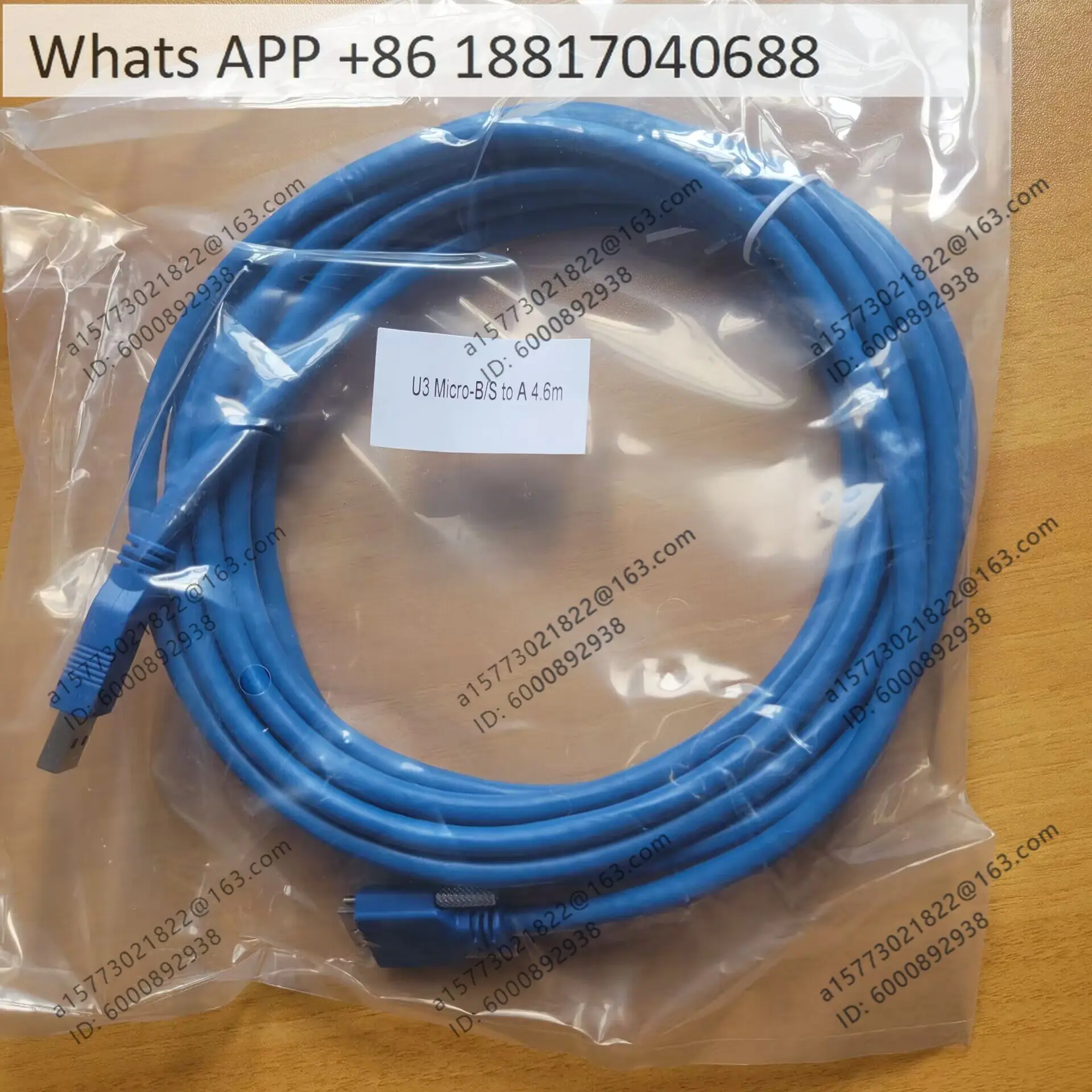 USB3.0 interface camera data cable U3 Micro-B/S to A 4.6m brand new and genuine
USB3.0 interface camera data cable U3 Micro-B/S to A 4.6m brand new and genuine