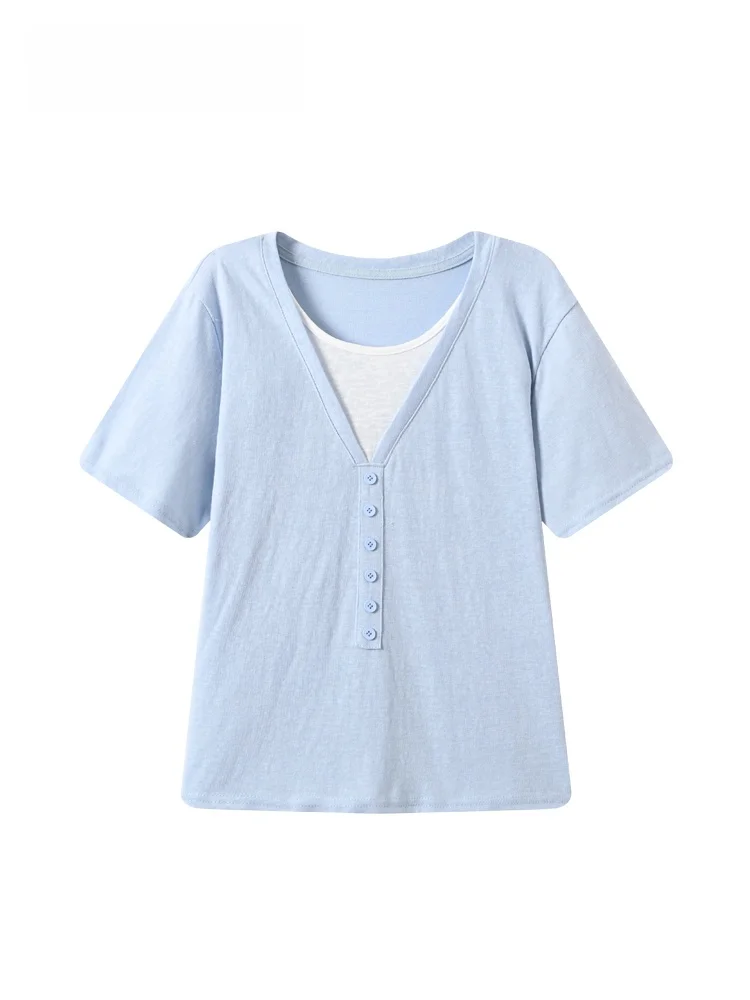 Cara CLUB plus Size Short Sleeve T-Shirt Women's Summer New Style Plump Sister Fake Two-Piece Slimming Trendy Shoulder Top
Cara CLUB plus Size Short Sleeve T-Shirt Women's Summer New Style Plump Sister Fake Two-Piece Slimming Trendy Shoulder Top