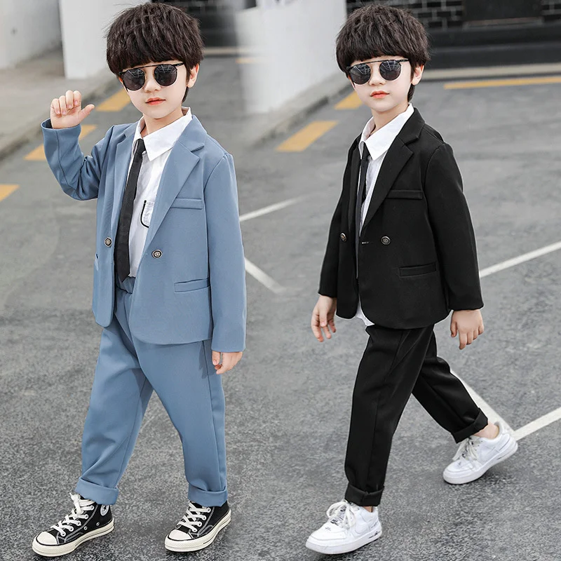 Boys Coat+Pants Kids Suits Tracksuit 2PCS/Set 2023 Blue Spring Autumn Cotton Formal Outfits Children Clothing
Boys Coat+Pants Kids Suits Tracksuit 2PCS/Set 2023 Blue Spring Autumn Cotton Formal Outfits Children Clothing