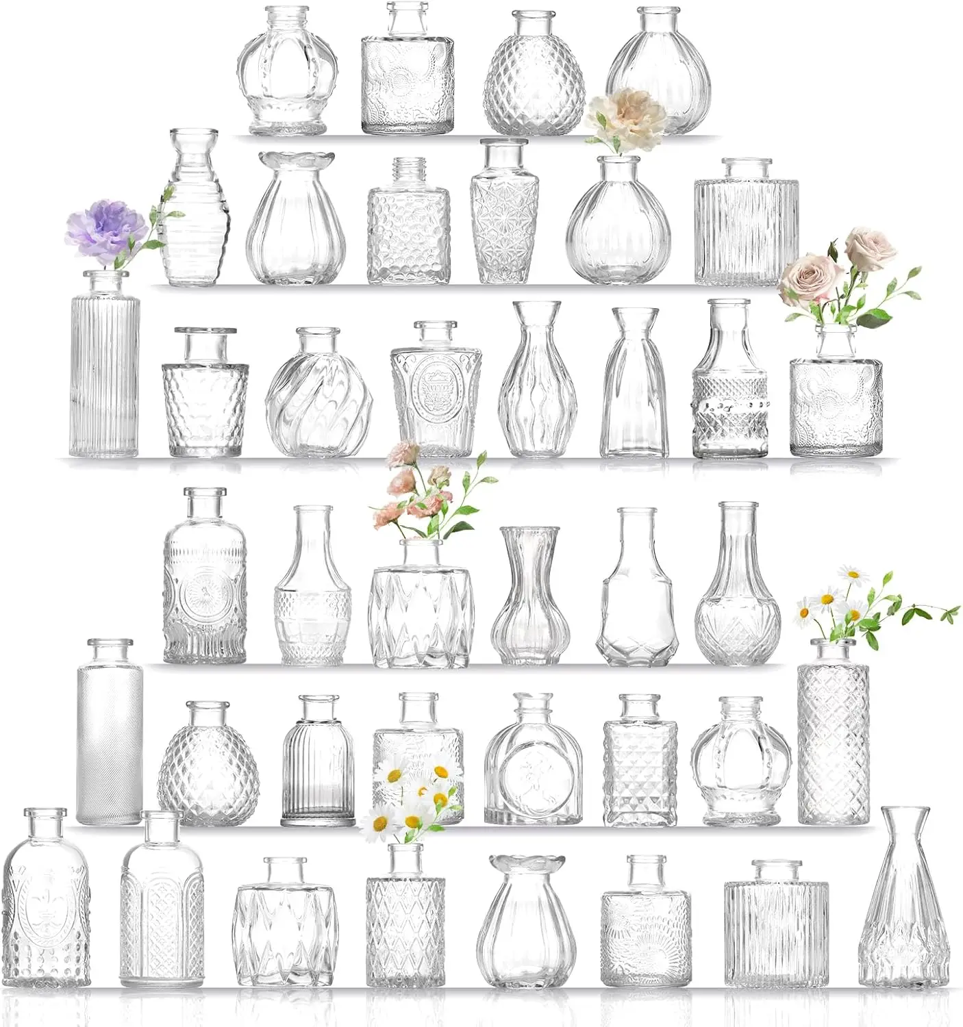 Bud Vases Set of 36,Small Vases for Centerpieces, Glass Bud Vase in Bulk, Mini Vintage Flowers Vase for Wedding, Home Ta
Bud Vases Set of 36,Small Vases for Centerpieces, Glass Bud Vase in Bulk, Mini Vintage Flowers Vase for Wedding, Home Ta