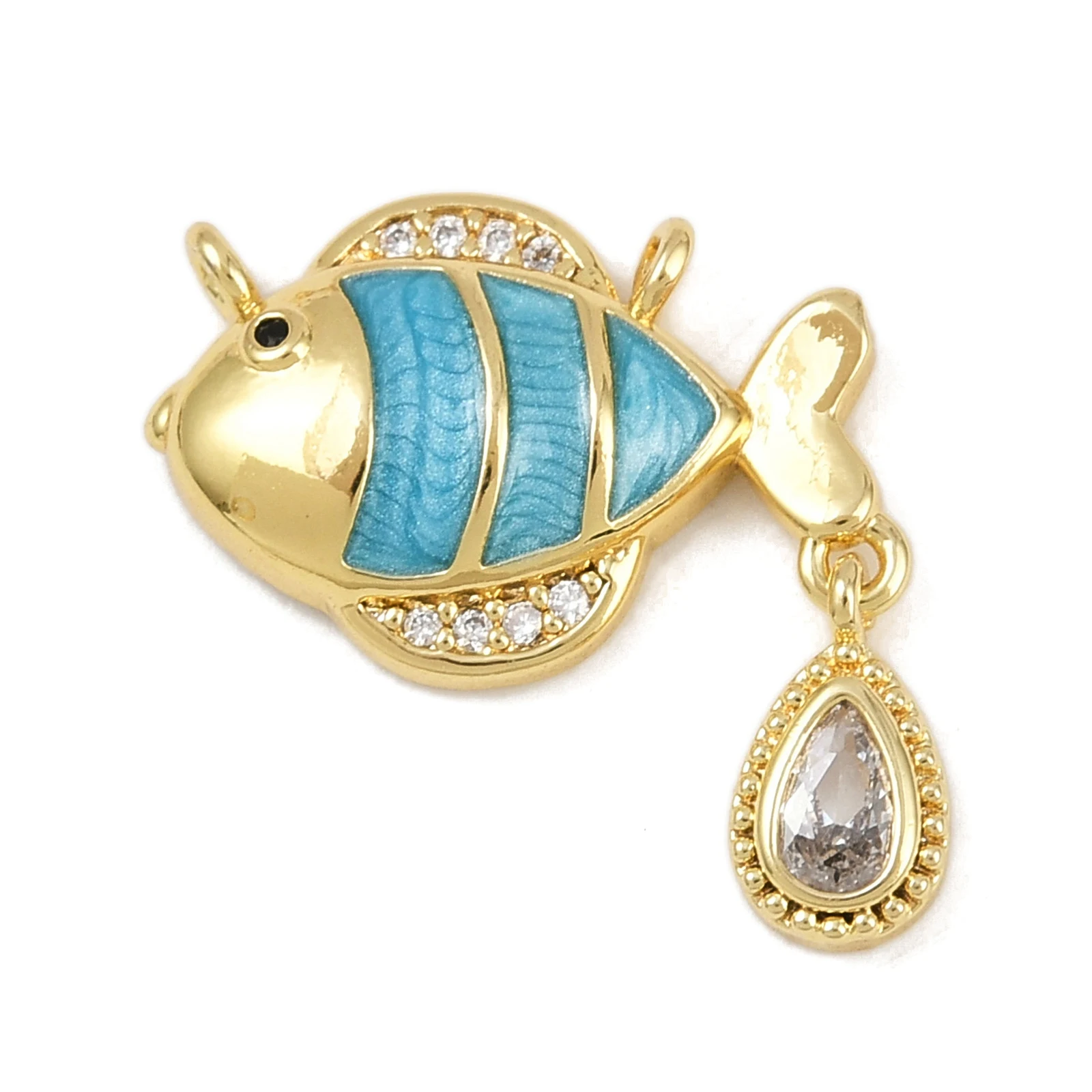 10pcs Enamel Fish Charms Brass Micro Pave Cubic Zirconia Pendants Real 18K Golden Plated for Women Necklace Earring DIY Supplies
10pcs Enamel Fish Charms Brass Micro Pave Cubic Zirconia Pendants Real 18K Golden Plated for Women Necklace Earring DIY Supplies