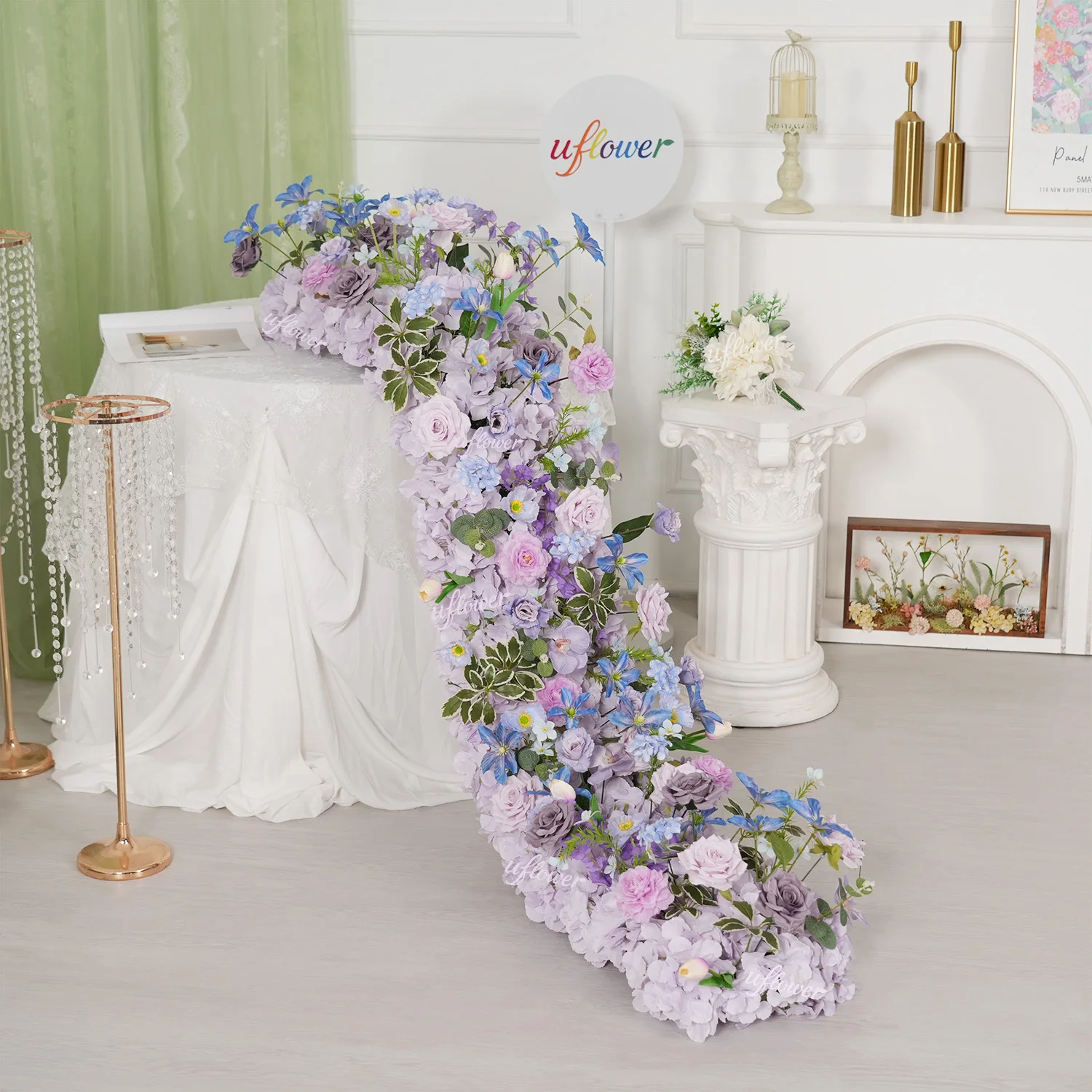 Uflower 200x40cm Wedding Floral Purlpe Luxury Artificial Flower Arrangement for Party Stage Table Centerpieces Backdrop Archs
Uflower 200x40cm Wedding Floral Purlpe Luxury Artificial Flower Arrangement for Party Stage Table Centerpieces Backdrop Archs