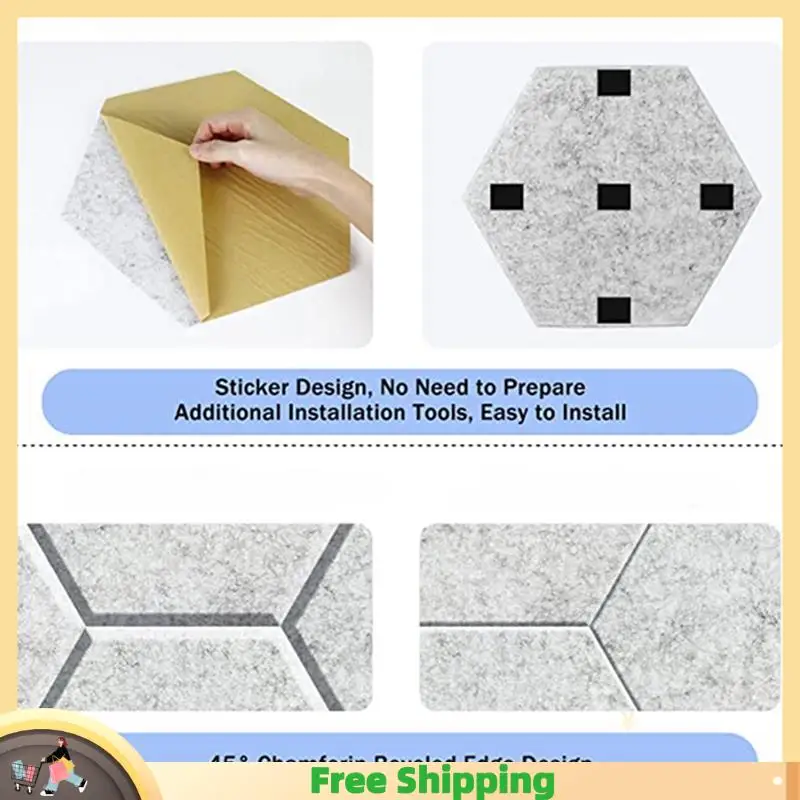 X08A 12 Piece Hexagonal Acoustic Panel, 12X10x 0.4Inch, Stylish Acoustic Walls For Home And Office (Light Camel Color)
X08A 12 Piece Hexagonal Acoustic Panel, 12X10x 0.4Inch, Stylish Acoustic Walls For Home And Office (Light Camel Color)