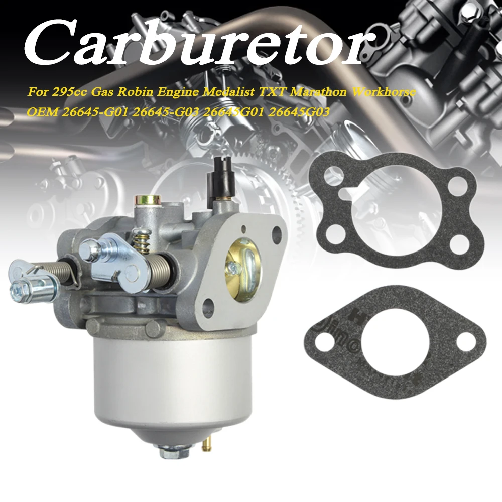 For 295cc Gas Robin Engine Medalist TXT Marathon Workhorse OEM 26645-G01 26645-G03 26645G01 26645G03 Carburetor Carb
For 295cc Gas Robin Engine Medalist TXT Marathon Workhorse OEM 26645-G01 26645-G03 26645G01 26645G03 Carburetor Carb