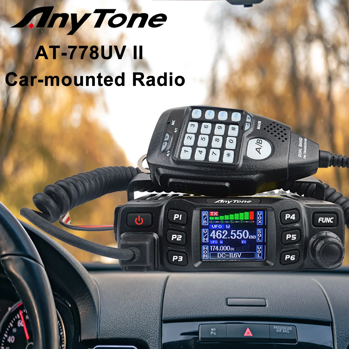 Anytone AT-778UV II Mobile Ham Radio 25W U/V Dual Band VOX Car-Mounted 200 Channels Single Group Call Two Way Radio with Mic
Anytone AT-778UV II Mobile Ham Radio 25W U/V Dual Band VOX Car-Mounted 200 Channels Single Group Call Two Way Radio with Mic