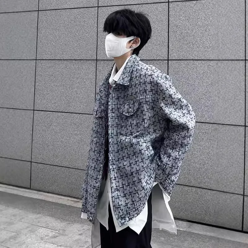 Spring Autumn Men's American Vintage Houndstooth Turn-down Collar Breasted Houndstooth Jacket New Fashion Loose Coat Streetwear
Spring Autumn Men's American Vintage Houndstooth Turn-down Collar Breasted Houndstooth Jacket New Fashion Loose Coat Streetwear