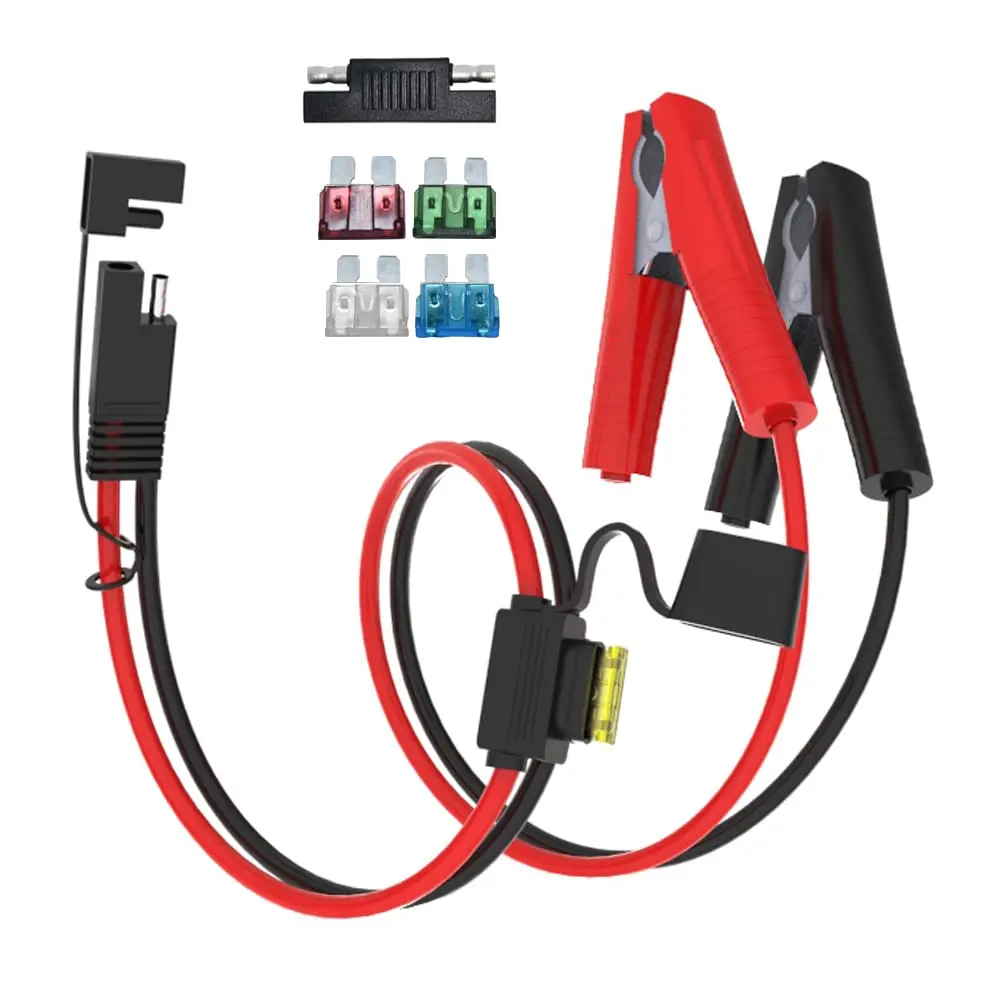 2FT 10AWG SAE to Alligator Clips Cable, Weatherproof for Solar Cells, Small Automotive Appliances, Battery Car Power Conversion
2FT 10AWG SAE to Alligator Clips Cable, Weatherproof for Solar Cells, Small Automotive Appliances, Battery Car Power Conversion