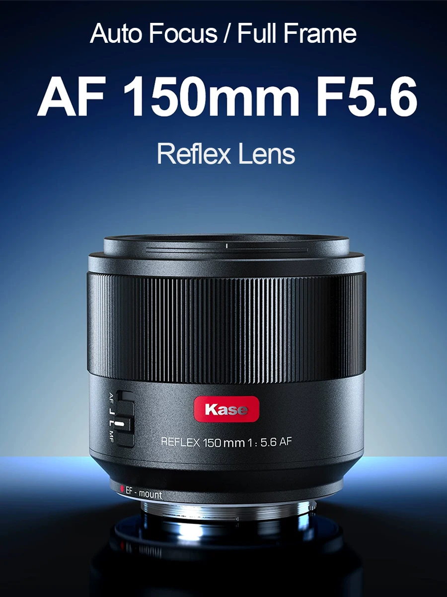 Kase Auto Focus 150mm F5.6 Telephoto Reflex Mirror Lens Full Frame for Canon EF/ Nikon Z/ Sony E/ Fujifilm X Mount Camera
Kase Auto Focus 150mm F5.6 Telephoto Reflex Mirror Lens Full Frame for Canon EF/ Nikon Z/ Sony E/ Fujifilm X Mount Camera