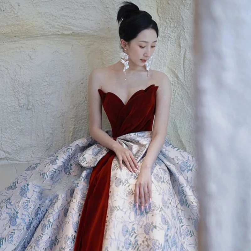 Wine Red Bridal Gown Hepburn Sle Engagement Dr Long Sve Princ Ball Gown Luxury Sensation Wedding Ceremony Dr
Wine Red Bridal Gown Hepburn Sle Engagement Dr Long Sve Princ Ball Gown Luxury Sensation Wedding Ceremony Dr