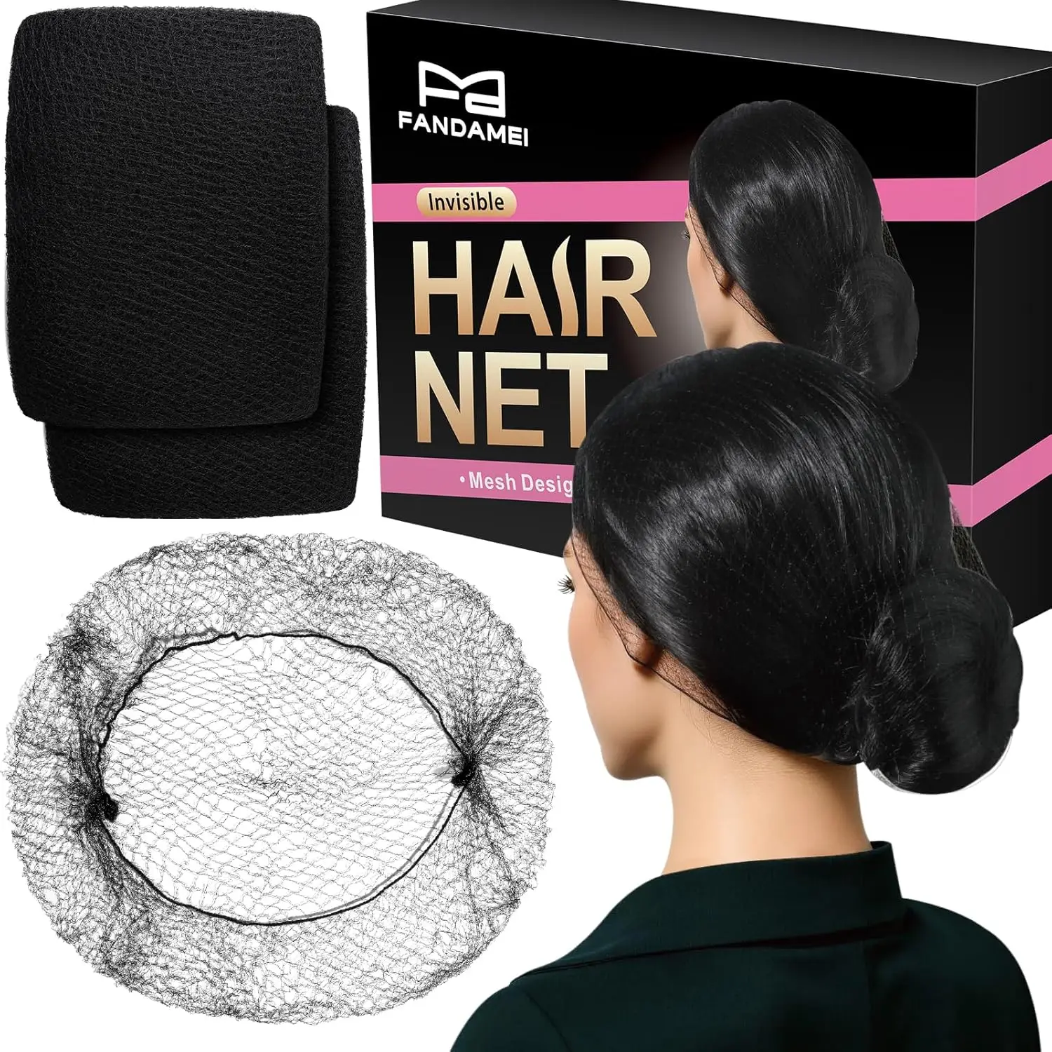 120 PCS Invisible Black Hair Nets, 24 Inches Extra Large Nylon Hairnets for Food Service, Buns, Dancing
120 PCS Invisible Black Hair Nets, 24 Inches Extra Large Nylon Hairnets for Food Service, Buns, Dancing