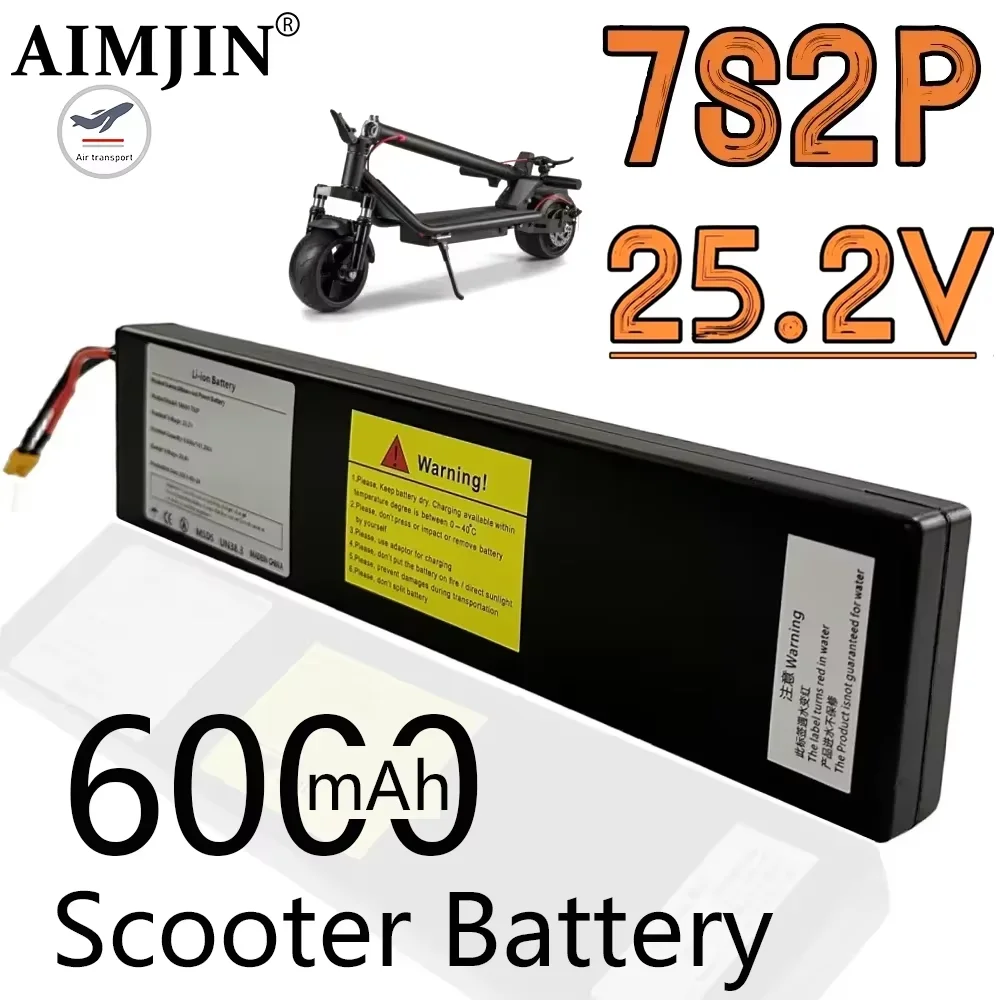25.2V 6000mAh 151.2Wh battery 7S2P 18650 Rechargeable Li-ion Battery Pack Electric Scooter Battery Built in BMS
25.2V 6000mAh 151.2Wh battery 7S2P 18650 Rechargeable Li-ion Battery Pack Electric Scooter Battery Built in BMS