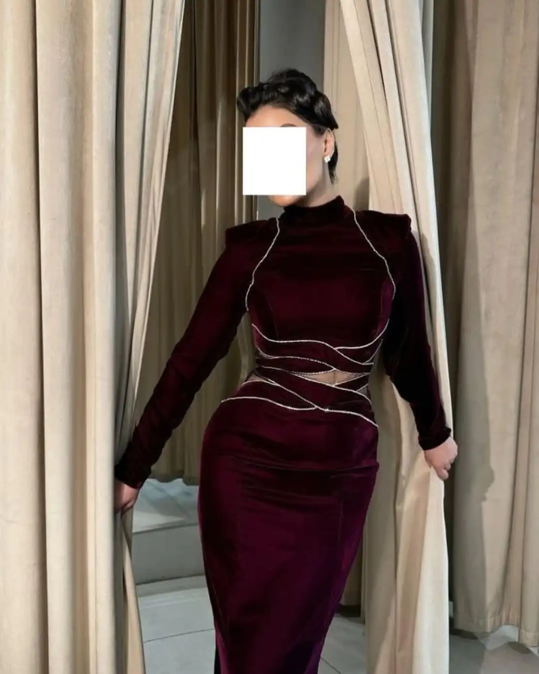 Customized Mermaid Long Sleeves Evening Dresses High Neck Pleated Beadings Prom Dresses Floor Length Vestidos De Noches
Customized Mermaid Long Sleeves Evening Dresses High Neck Pleated Beadings Prom Dresses Floor Length Vestidos De Noches