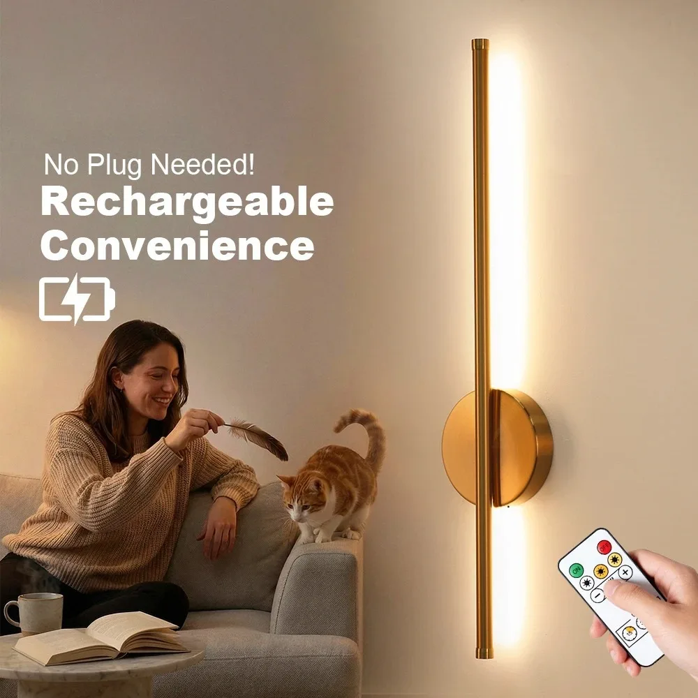 1pc LED Recharge Wall Light Install Free Wall Sconce 50cm Dimming For Bedside Dressing Table Decor Wall Lamp With Remote Control
1pc LED Recharge Wall Light Install Free Wall Sconce 50cm Dimming For Bedside Dressing Table Decor Wall Lamp With Remote Control