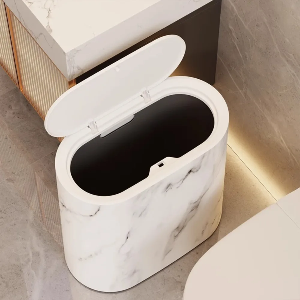 New with Lids Bathroom Trashcans Press Type Narrow Waste Basket Marble Texture Garbage Bin for Home Indoor Hotel
New with Lids Bathroom Trashcans Press Type Narrow Waste Basket Marble Texture Garbage Bin for Home Indoor Hotel