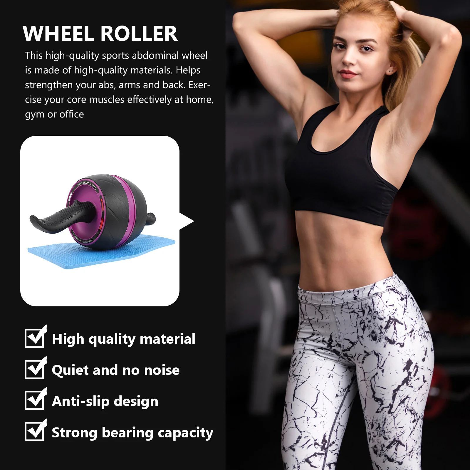 1 pc Ab Roller Wheel Core Workout Exercise Wheel For Abdominal Trainer, Abs Fitness Equipment, Workout Machine For Home Gym,
1 pc Ab Roller Wheel Core Workout Exercise Wheel For Abdominal Trainer, Abs Fitness Equipment, Workout Machine For Home Gym,