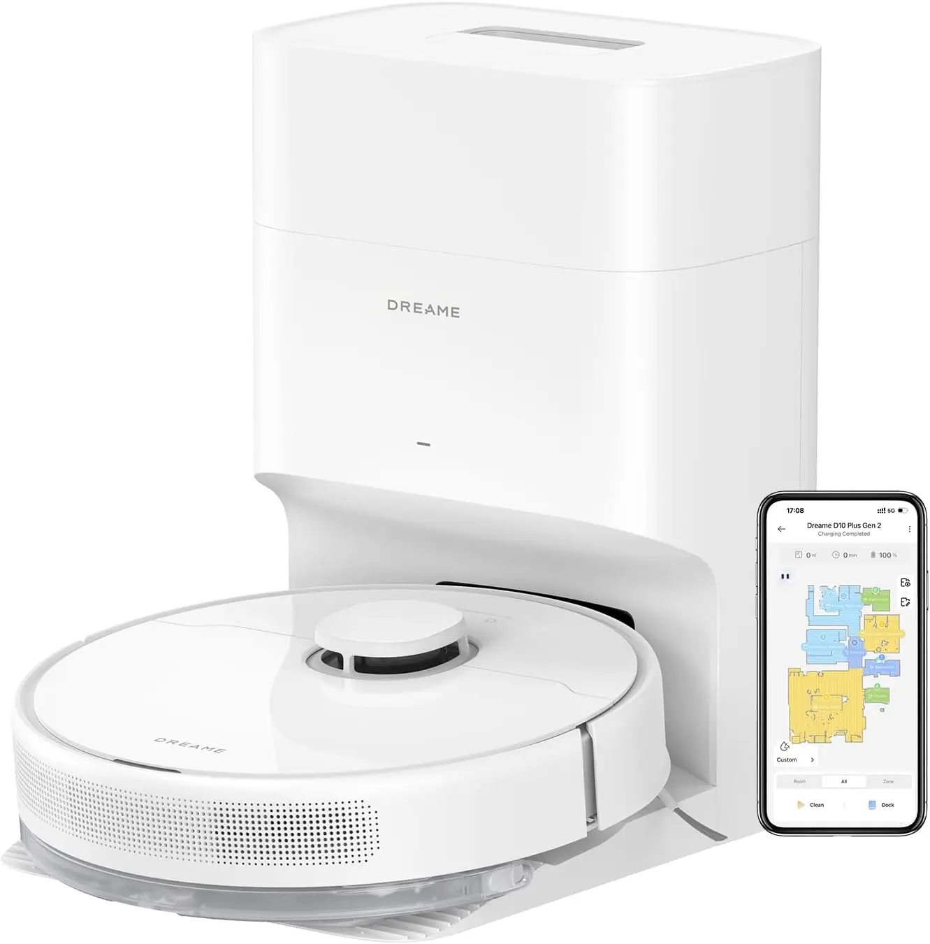 Робот-пылесос и швабра DREAME D10 Plus Gen 2, самоопорожняющейся основой, навигацией LiDAR, предотвращением препятствий, подключением к Wi-Fi
Робот-пылесос и швабра DREAME D10 Plus Gen 2, самоопорожняющейся основой, навигацией LiDAR, предотвращением препятствий, подключением к Wi-Fi