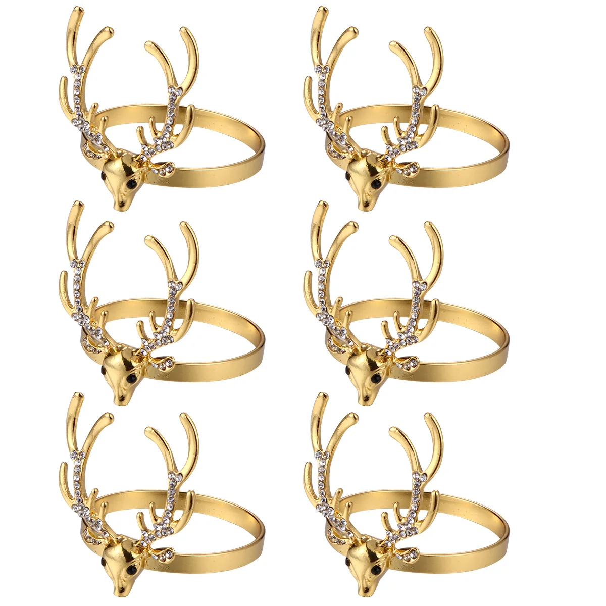 6Pcs Christmas Deer Napkin Rings Exquisite Alloy Banquet Napkin Ring for Kitchen Bar Party Table Accessories Table Supplies
6Pcs Christmas Deer Napkin Rings Exquisite Alloy Banquet Napkin Ring for Kitchen Bar Party Table Accessories Table Supplies