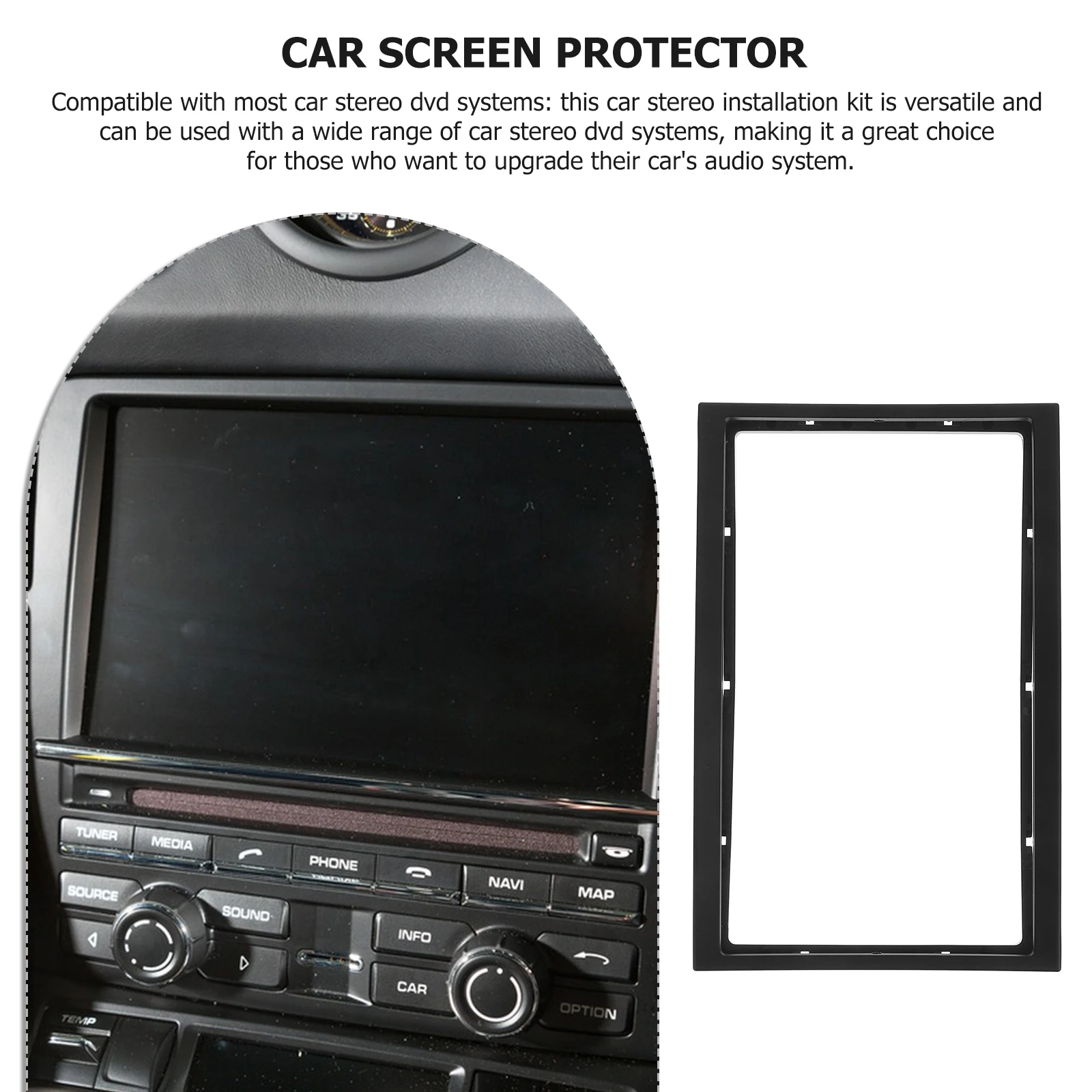 Audio Modification Panel Car Stereo Frame Double Din Dash Mount ABS Radio Installation Kit Compatible with DVD Systems
Audio Modification Panel Car Stereo Frame Double Din Dash Mount ABS Radio Installation Kit Compatible with DVD Systems