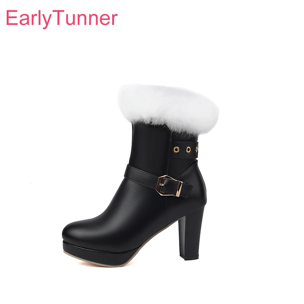 2025 Winter New Elegant Black Pink Women Ankle Boots Fur Platform High Heel Lady Nude Shoes Plus Small Big Size 12 30 43 45 48
2025 Winter New Elegant Black Pink Women Ankle Boots Fur Platform High Heel Lady Nude Shoes Plus Small Big Size 12 30 43 45 48