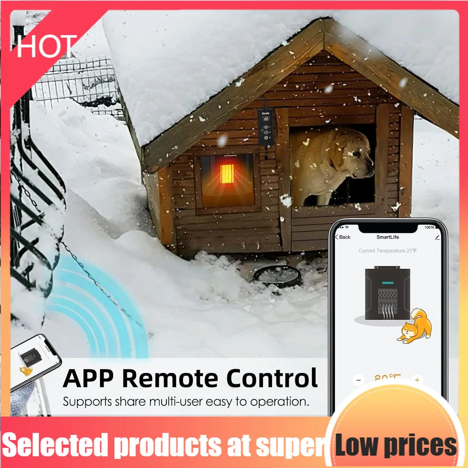 Competitive Item-Dog House Heater With Thermostat, Dog With Wifi Control, Pet House For Outside Doghouse, 300w Chicken Coop
Competitive Item-Dog House Heater With Thermostat, Dog With Wifi Control, Pet House For Outside Doghouse, 300w Chicken Coop