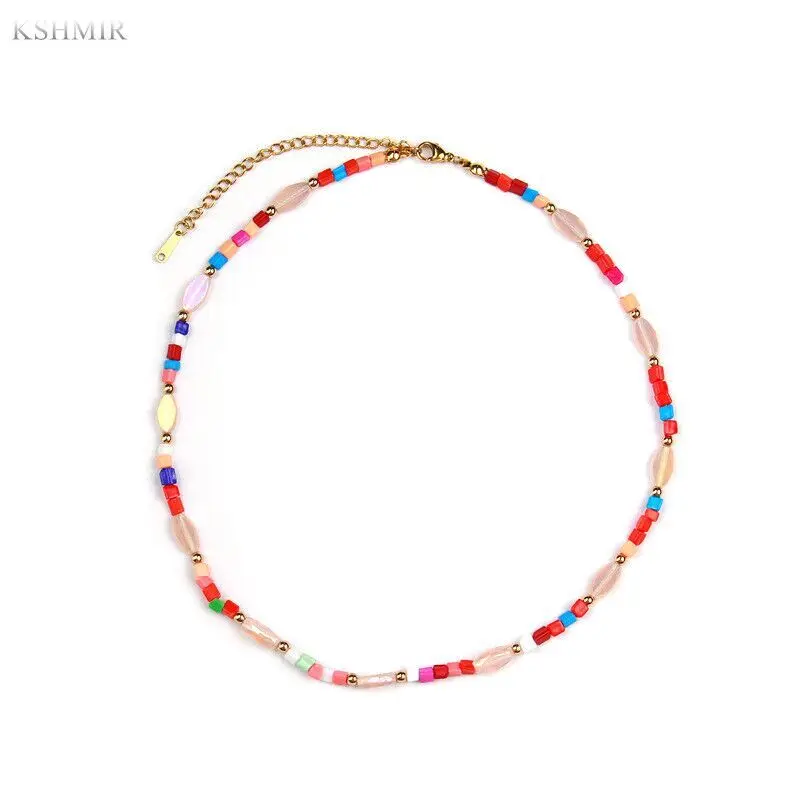 New personality color beaded necklace girl sweet cool spice temperament clavicle hoodie chain classic autumn winter accessories
New personality color beaded necklace girl sweet cool spice temperament clavicle hoodie chain classic autumn winter accessories
