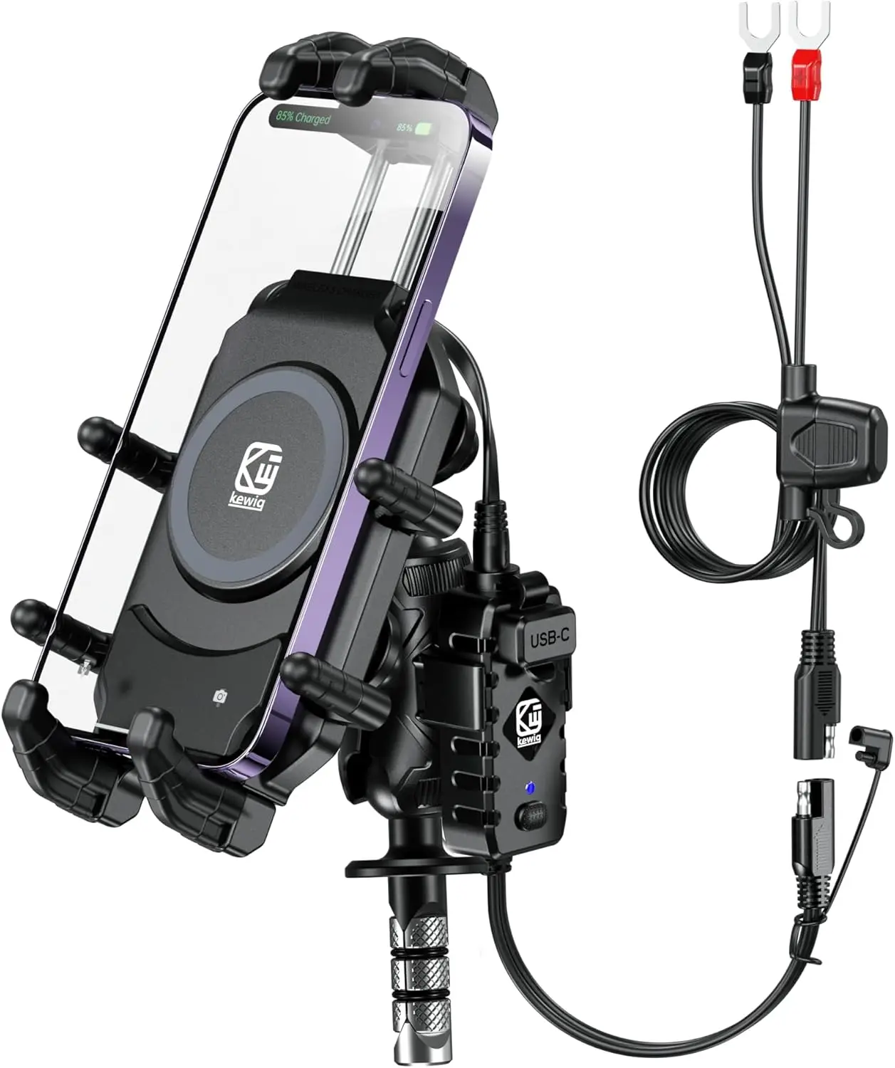 Motorcycle Phone Mount with 15W Wireless Charger & 36W Fast Charging, Vibration Dampener for 5.4''-7.2'' Phones
Motorcycle Phone Mount with 15W Wireless Charger & 36W Fast Charging, Vibration Dampener for 5.4''-7.2'' Phones