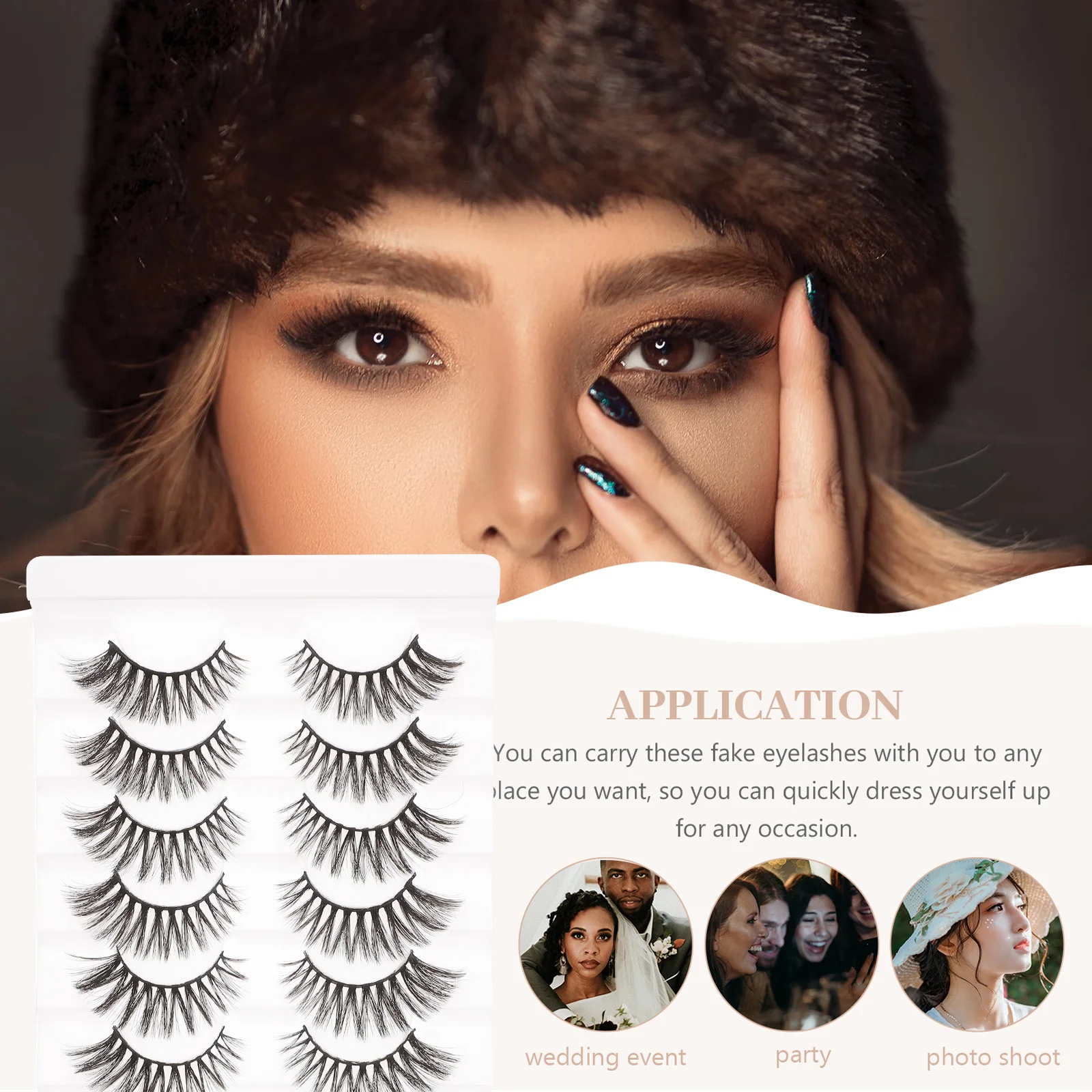 8Pairs False Eyelashes Natural Volume Effect Dense Faux Lashes for Women Night Out Photo Shoot Personal Use Lightweight
8Pairs False Eyelashes Natural Volume Effect Dense Faux Lashes for Women Night Out Photo Shoot Personal Use Lightweight